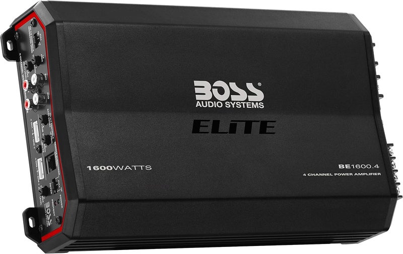 BOSS Audio Systems Elite BE1600.4 4 Channel Car Amplifier - 1600 Watts, Class AB, Full Range, Bridgeable - Image 2